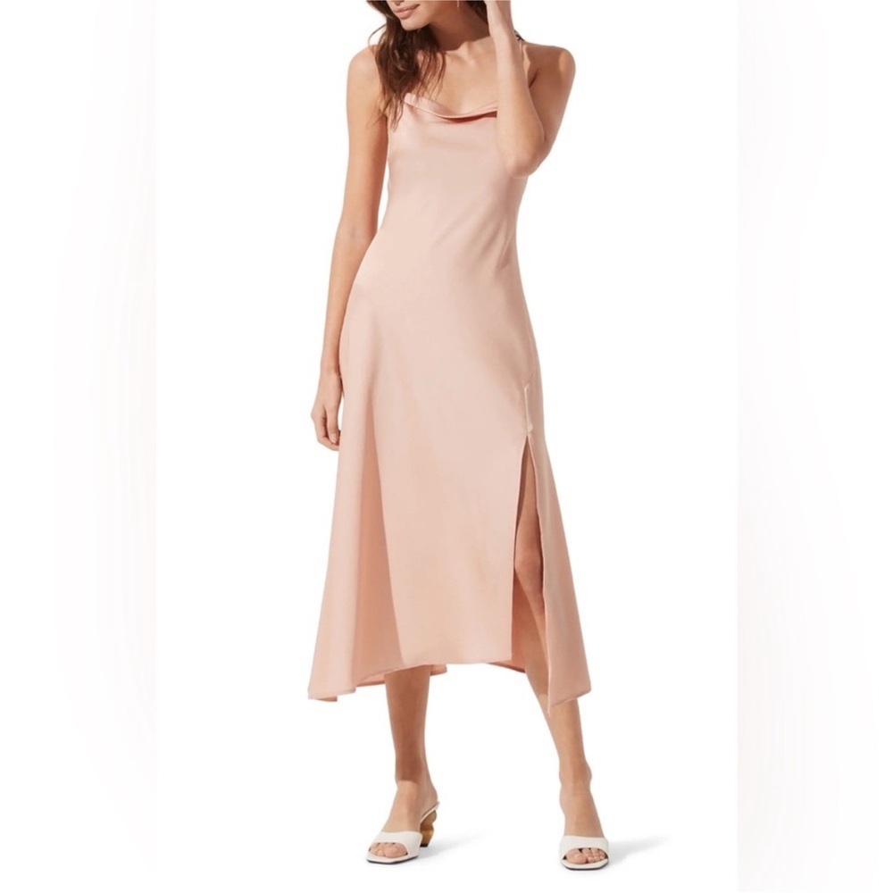 Blush ASTR gaia dress cowl neck midi dress - NWT size large